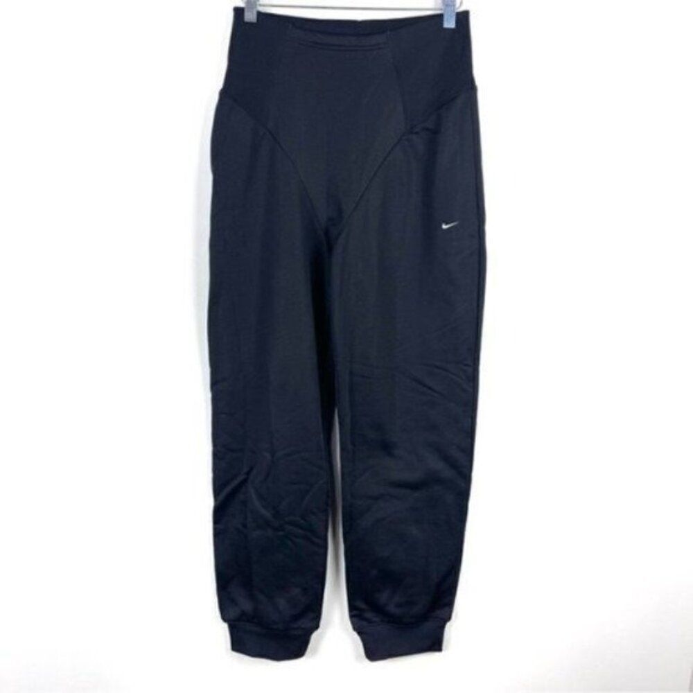 Nike Dri-Fit High Waist Training Pants Fleece Lined Joggers Black Size Medium